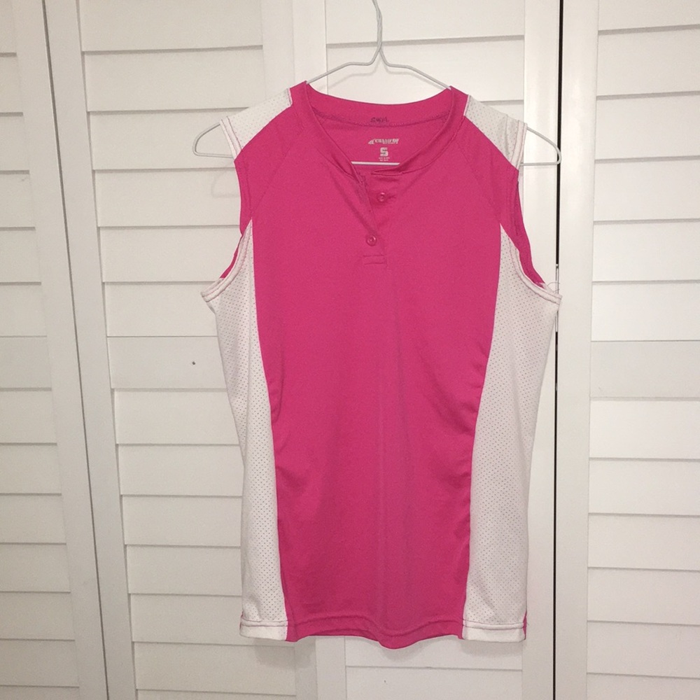 champro pink white top